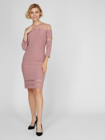 Платье миди Sassofono модель A191-SF-171171, ЛАВАНДОВИЙ Фото