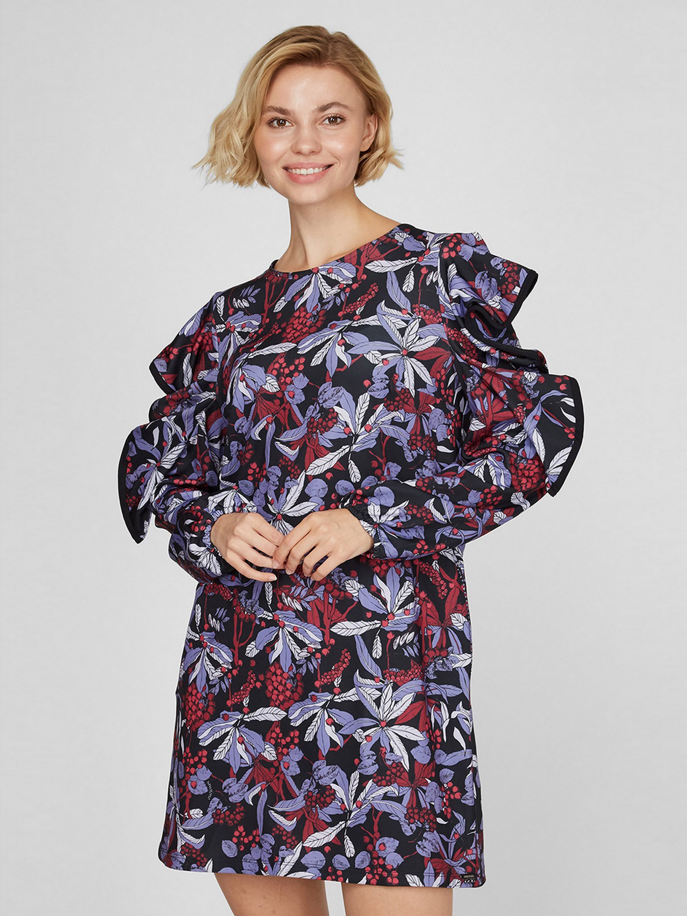 Платье мини Sassofono модель A191-SF-261171-1, ЛІЛОВИЙ Фото