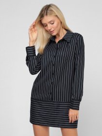 Платье мини Sassofono модель A191-SF-291171, СИНІЙ-ПУДРОВИЙ Фото