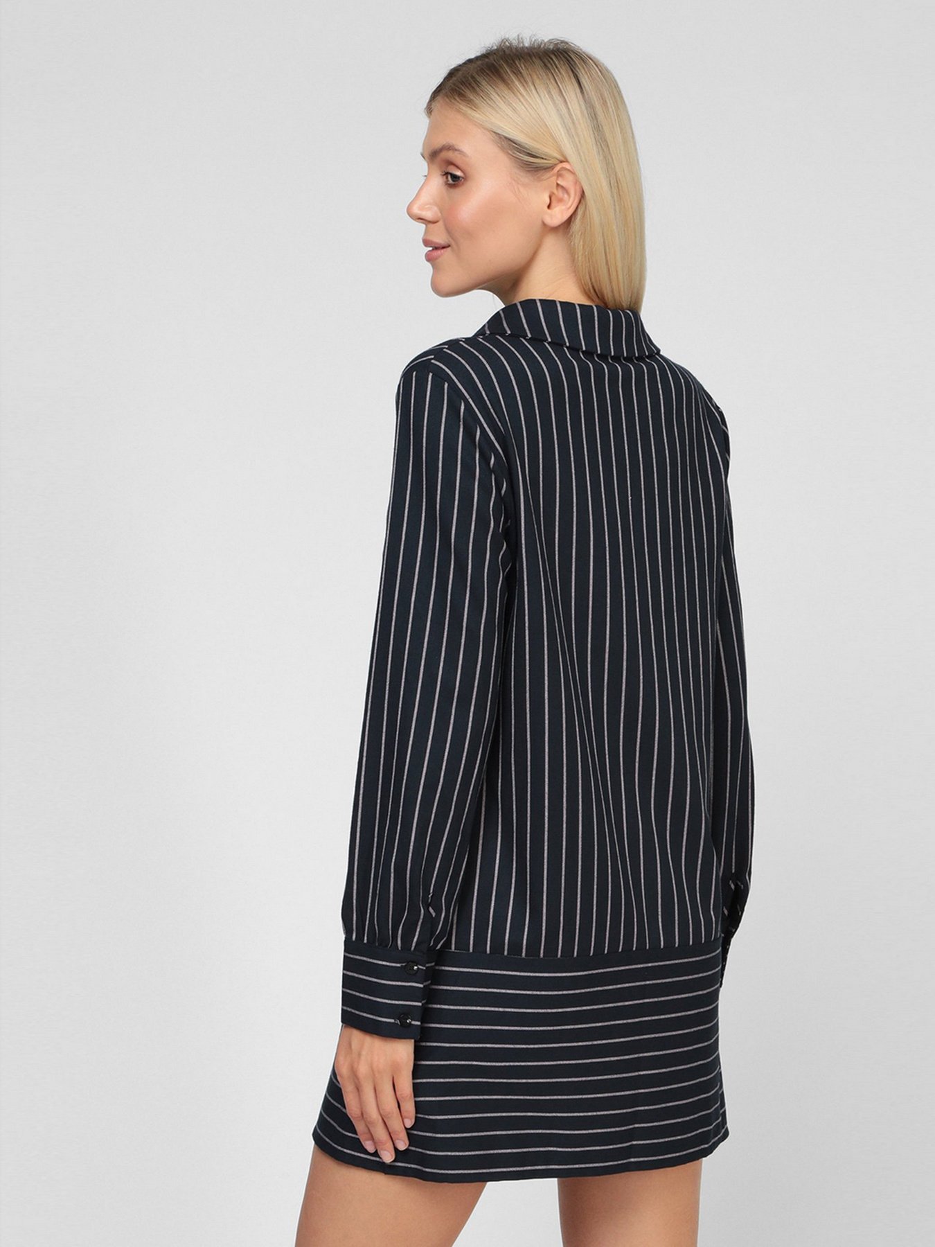 Платье мини Sassofono модель A191-SF-291171, СИНІЙ-ПУДРОВИЙ Фото