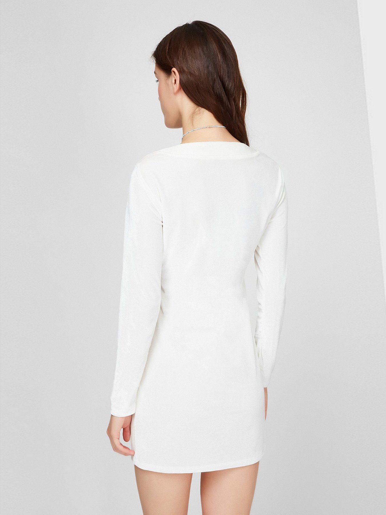 Платье мини Sassofono модель A191-SF-389171, МОЛОЧНИЙ Фото