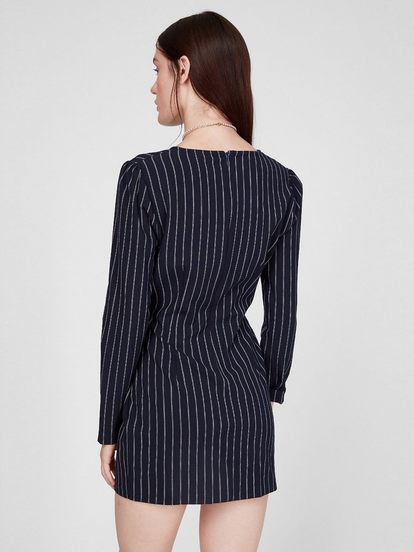 Платье мини Sassofono модель A191-SF-398171, СИНІЙ-БІЛИЙ Фото