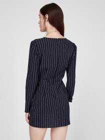 Платье мини Sassofono модель A191-SF-398171, СИНІЙ-БІЛИЙ Фото