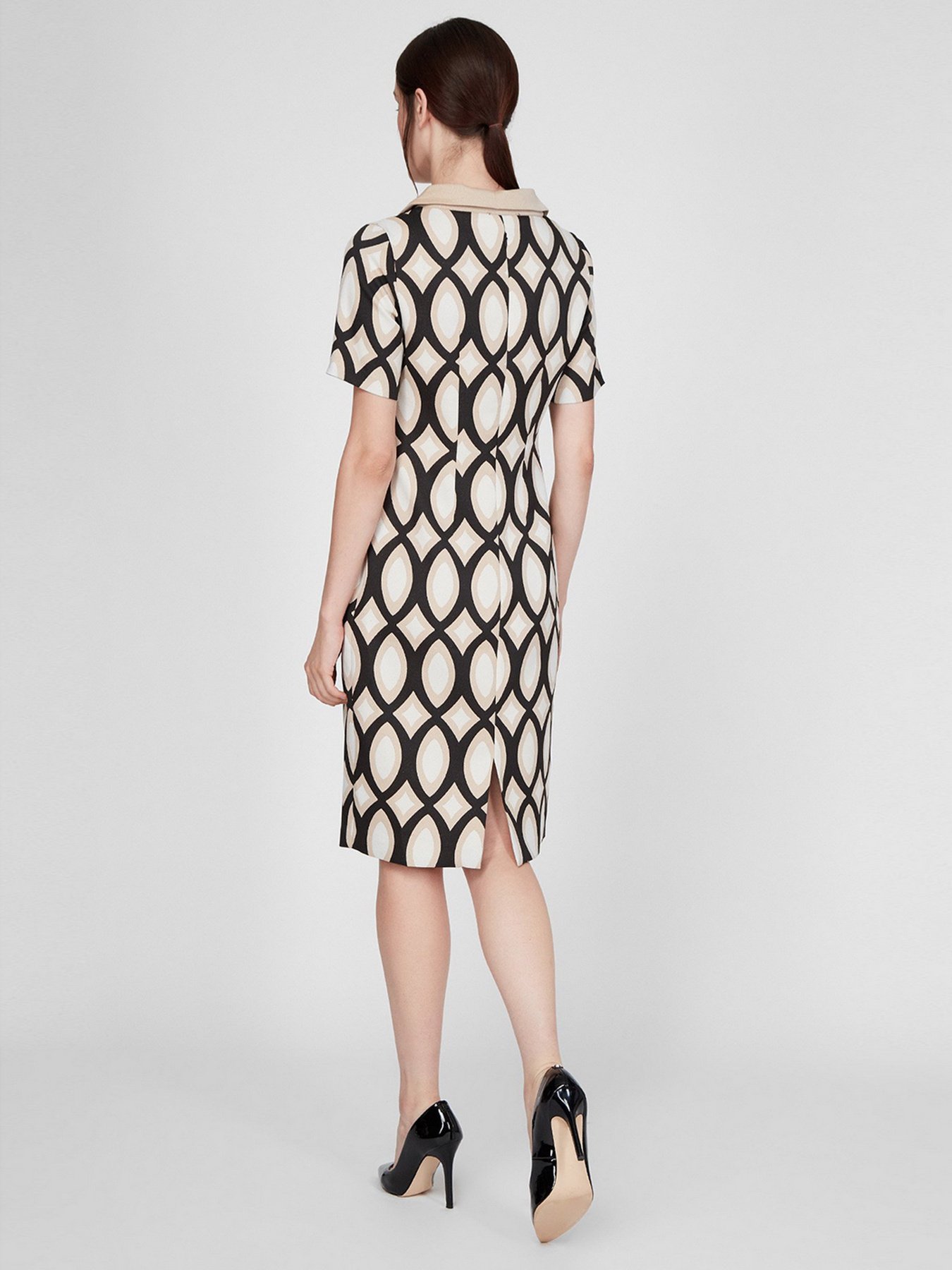 Платье миди Sassofono модель A191-SF-507245, БЕЖЕВИЙ Фото