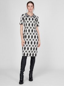 Платье миди Sassofono модель A191-SF-507245, СІРИЙ Фото