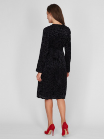 Платье миди Sassofono модель A201-SC-6332, ЧОРНИЙ Фото