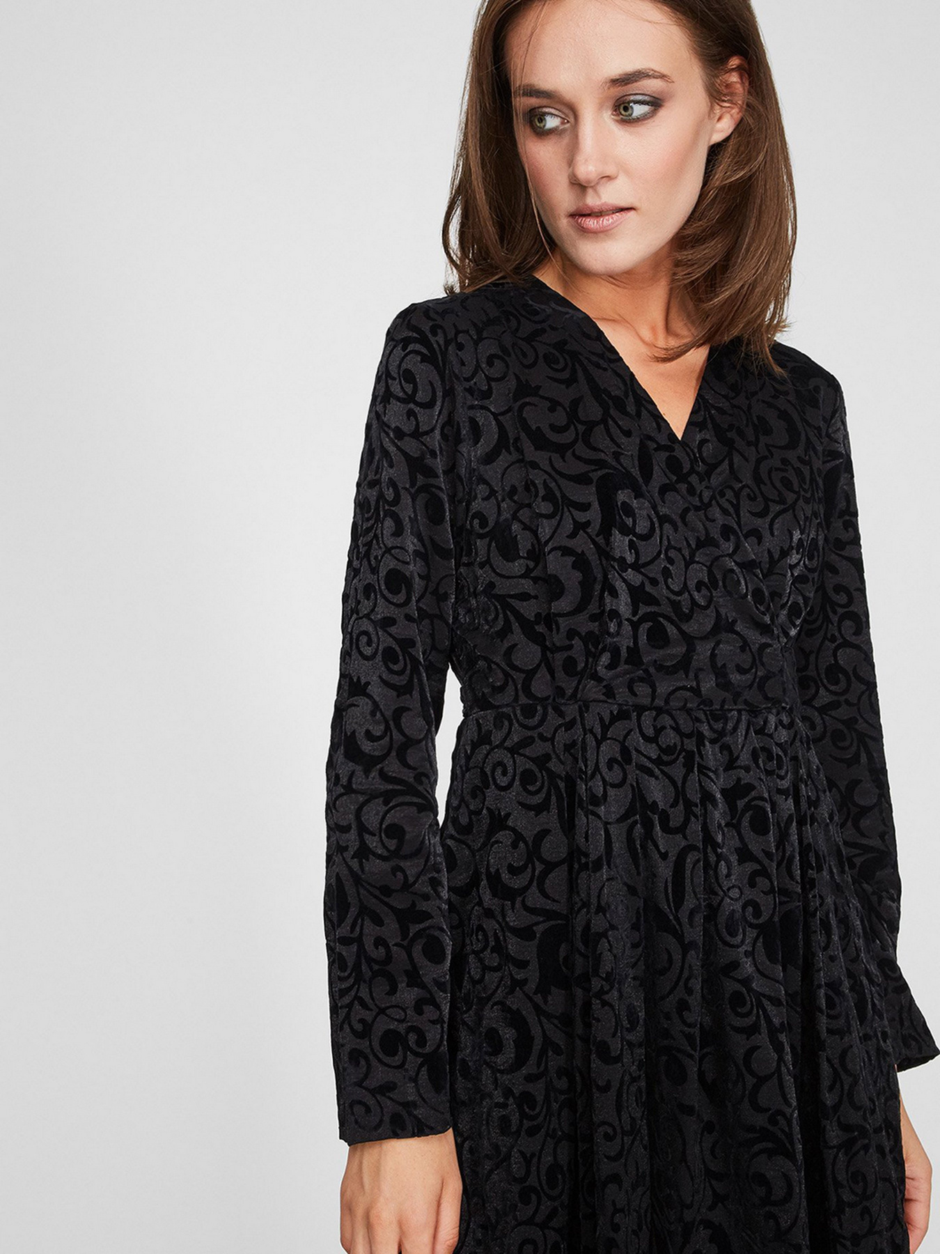 Сукня міді Sassofono модель A201-SC-6332, ЧОРНИЙ Фото