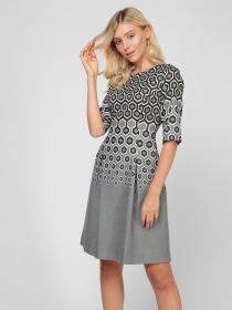 Платье мини Sassofono модель A191-SF-507290, СІРИЙ Фото