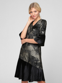 Платье миди Sassofono модель A201-SC-17109, ЗОЛОТИЙ Фото