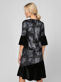 Сукня міді Sassofono модель A201-SC-17109, СРІБНИЙ Фото