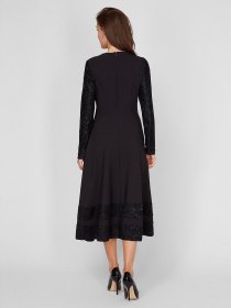 Платье миди Sassofono модель A201-SC-18069, ЧОРНИЙ Фото