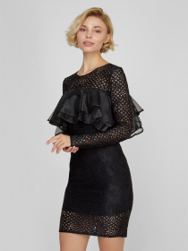 Сукня міні Sassofono модель A191-SF-163171, ЧОРНИЙ Фото