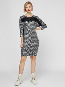 Сукня міні Sassofono модель A201-SC-19222, СРІБНИЙ Фото