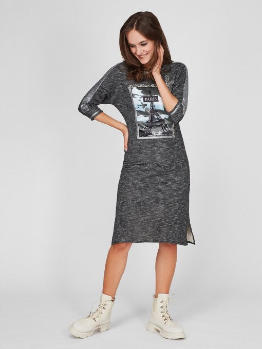 Туника Sassofono модель A201-SC-19247, СІРИЙ Фото