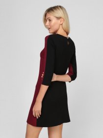Платье мини Sassofono модель A201-SC-19264, БОРДОВИЙ Фото