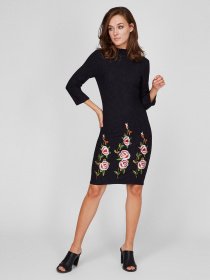 Платье мини Sassofono модель A201-SC-2021, ЧОРНИЙ Фото