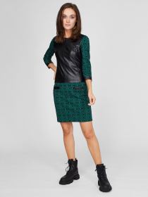 Платье мини Sassofono модель A201-SC-2238, ЗЕЛЕНИЙ Фото