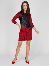 Платье мини Sassofono модель A201-SC-2238, ЧЕРВОНИЙ Фото