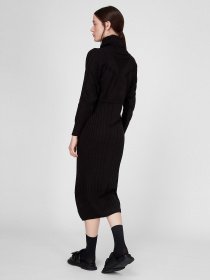 Платье миди Sassofono модель A201-SC-27602, ЧОРНИЙ Фото