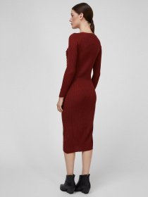 Платья Sassofono модель A201-SC-27621, БОРДОВИЙ Фото