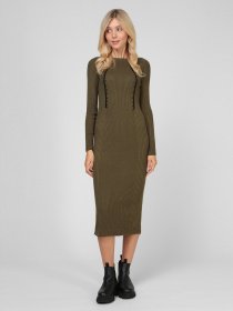 Сукня міді Sassofono модель A201-SC-27621, ХАКІ Фото