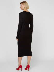 Сукня міді Sassofono модель A201-SC-27623, ЧОРНИЙ Фото