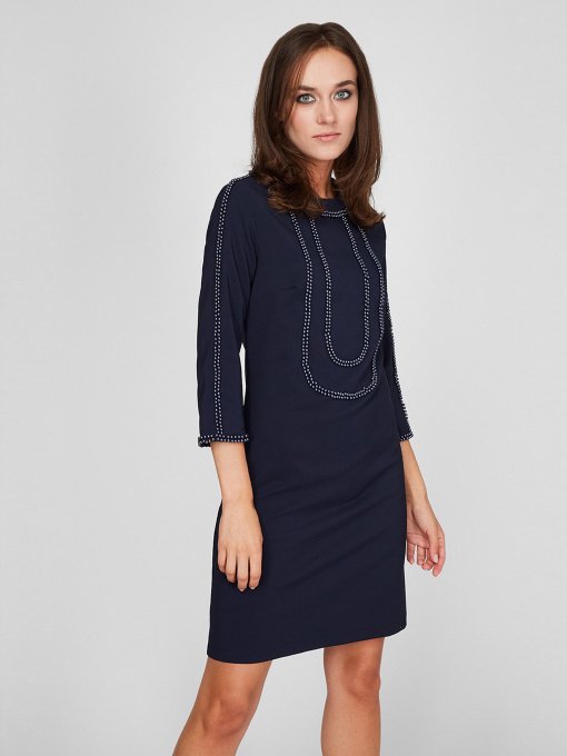 Сукня міні Sassofono модель A201-SC-4259, СИНІЙ Фото