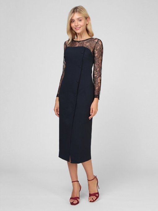 Платья Sassofono модель A201-SC-4262, СИНІЙ Фото