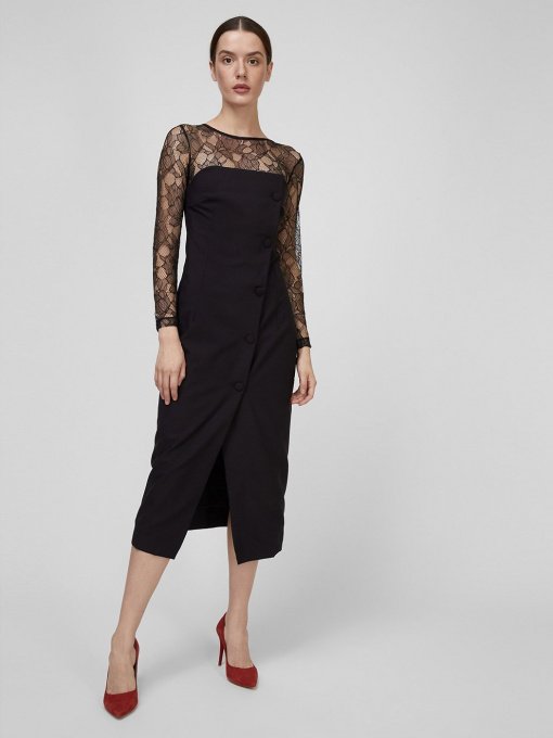 Платья Sassofono модель A201-SC-4262, ЧОРНИЙ Фото