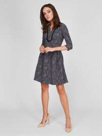 Платье мини Sassofono модель A201-SC-4496, СІРИЙ Фото