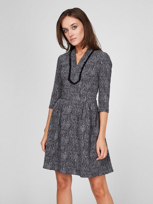 Сукня міні Sassofono модель A201-SC-4496, СІРИЙ Фото
