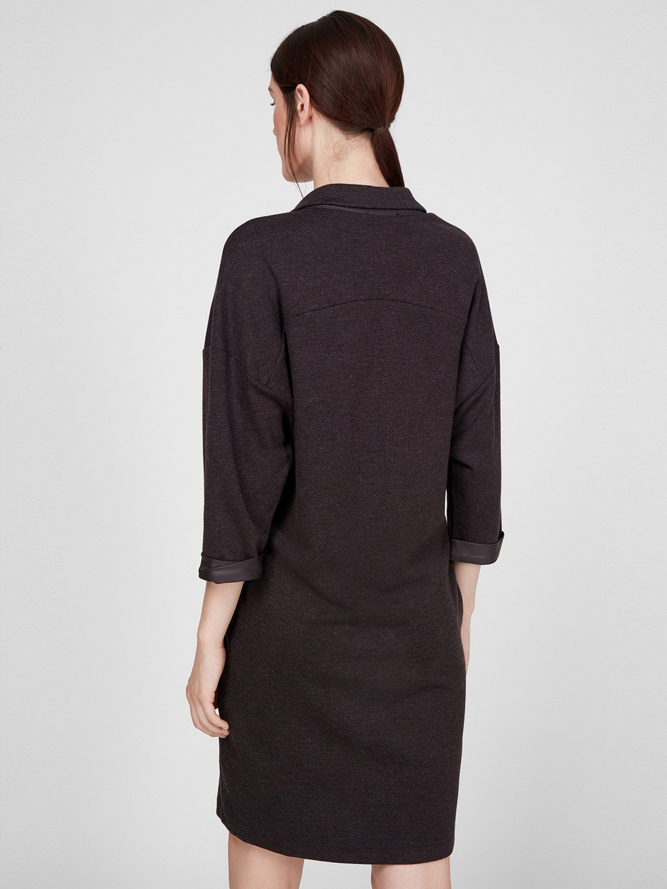 Платье мини Sassofono модель A201-SC-5380, КОРИЧНЕВИЙ Фото