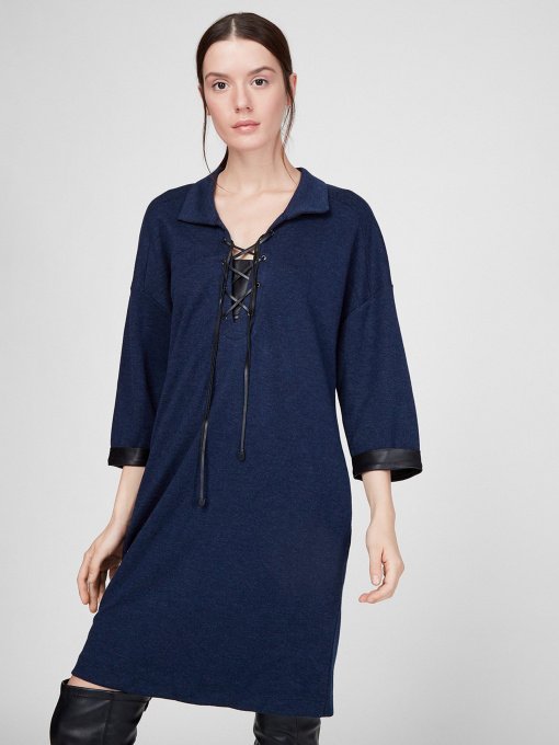 Сукня міні Sassofono модель A201-SC-5380, СИНІЙ Фото