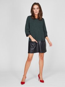 Сукня міні Sassofono модель A201-SC-5387, ЗЕЛЕНИЙ Фото