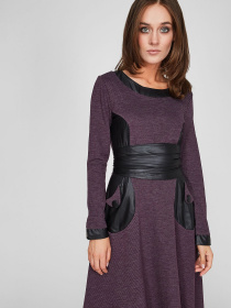 Платья Sassofono модель A201-SC-5471, БОРДОВИЙ Фото