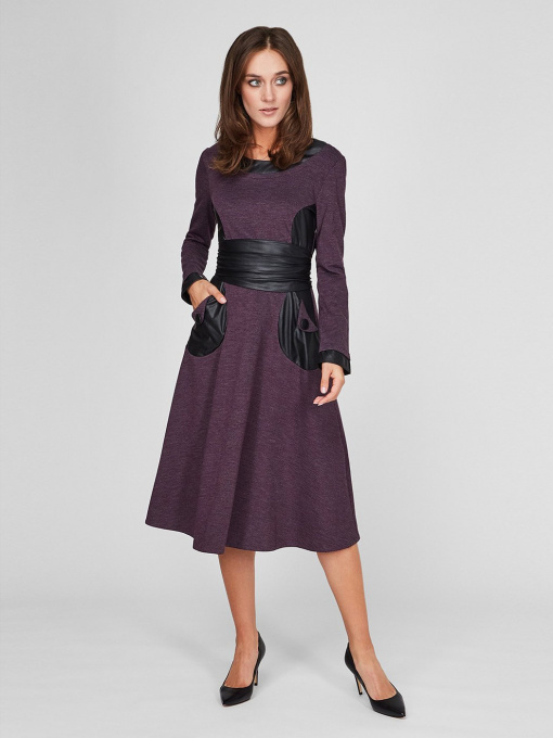 Платья Sassofono модель A201-SC-5471, БОРДОВИЙ Фото