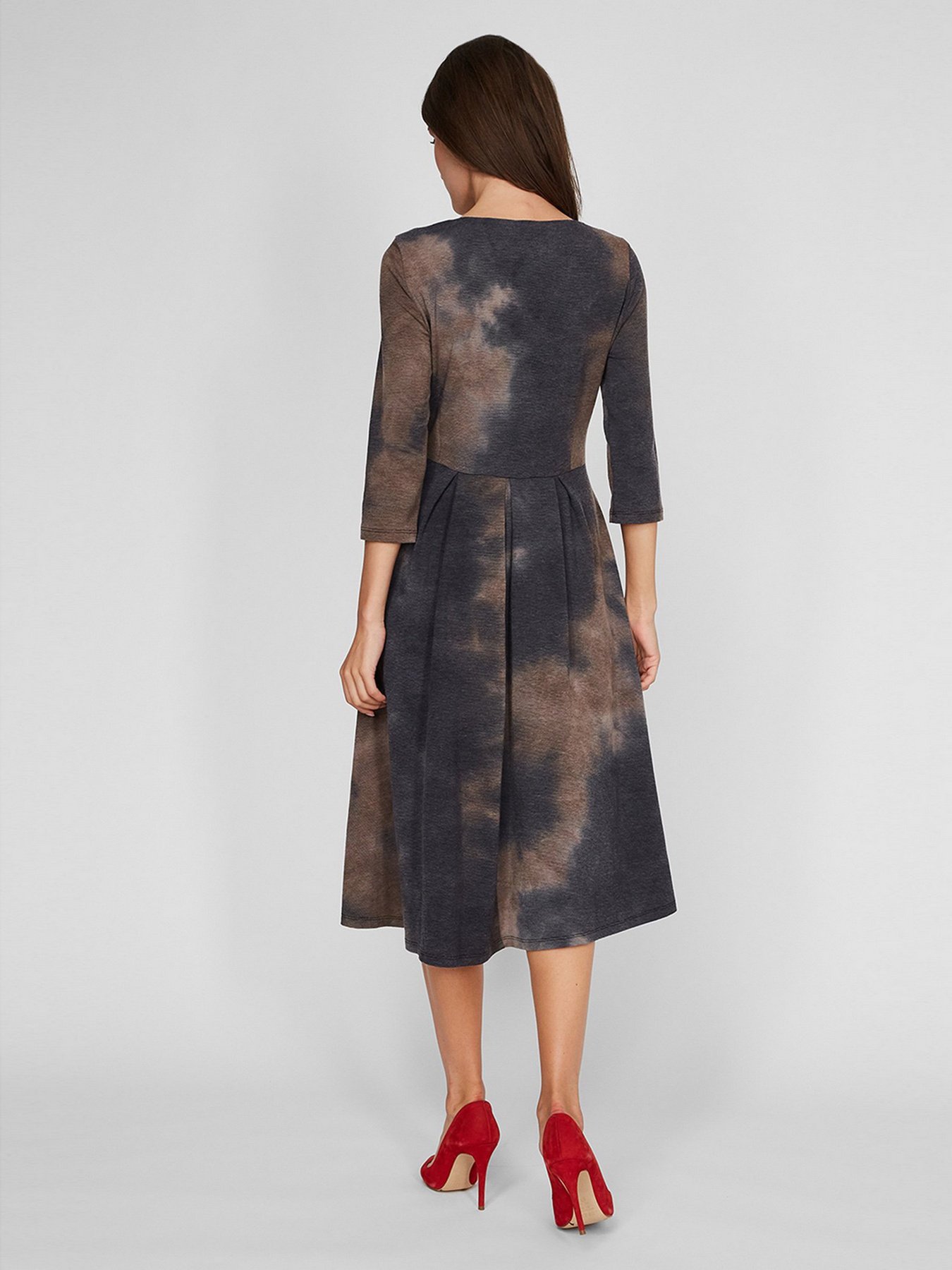 Сукня міді Sassofono модель A201-SC-5481, АНТРАЦИТ Фото