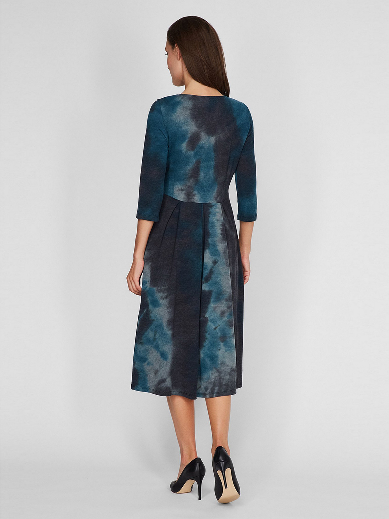 Сукня міді Sassofono модель A201-SC-5481, БІРЮЗОВИЙ Фото