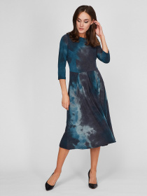 Платье миди Sassofono модель A201-SC-5481, БІРЮЗОВИЙ Фото