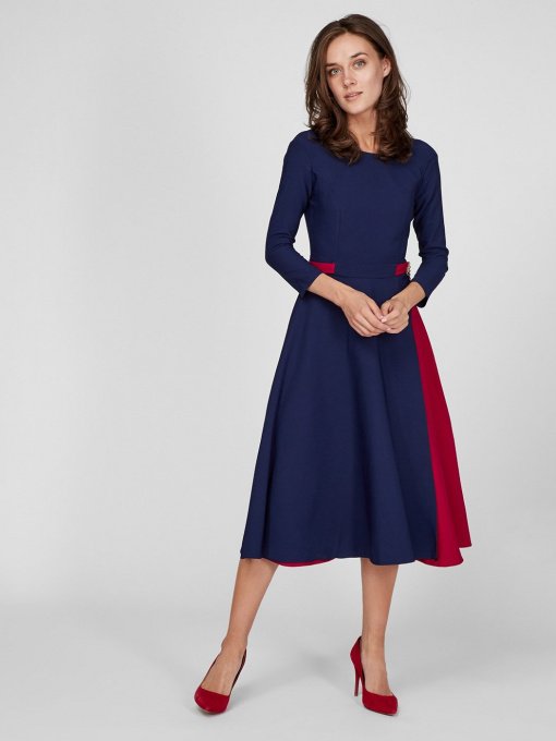 Платья Sassofono модель A201-SC-5972, СИНІЙ-1 Фото