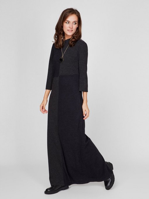 Платья Sassofono модель A201-SC-6003, АНТРАЦИТ Фото