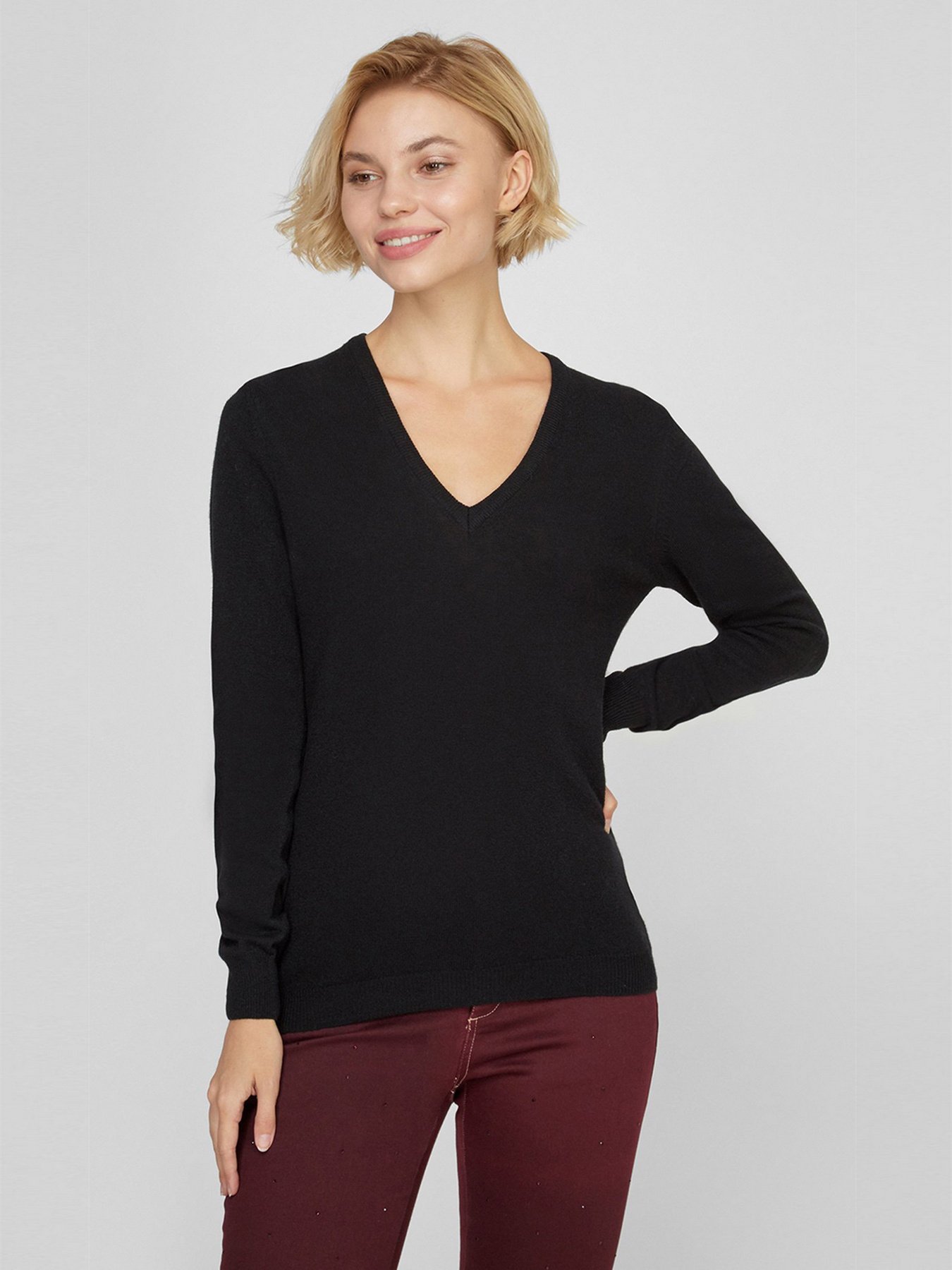 Джемпер Sassofono модель A191-SF-461111, Чорний Фото