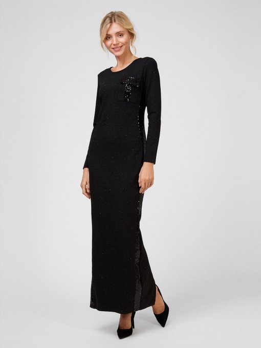 Платья Sassofono модель A201-SC-7072, ЧОРНИЙ Фото