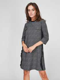 Платье мини Sassofono модель A201-SC-8751, СІРИЙ Платье мини Sassofono модель A201-SC-8751, СІРИЙ Фото