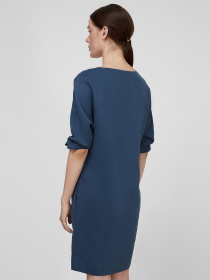 Платье миди Sassofono модель A201-SC-9151, СИНІЙ Фото