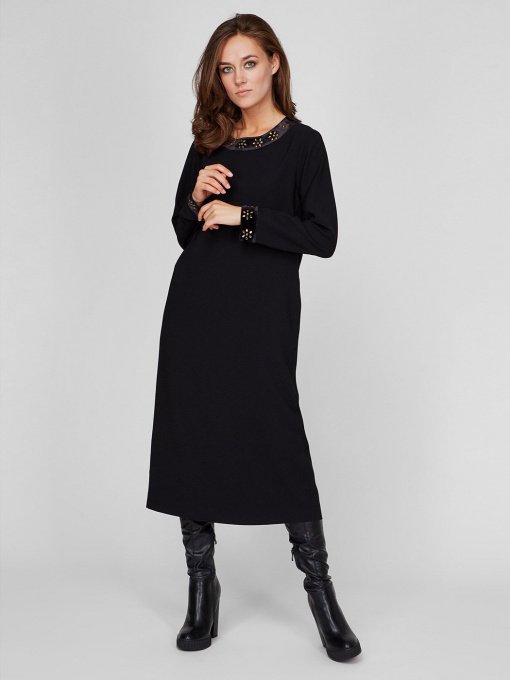 Платья Sassofono модель A201-SF-207172, ЧОРНИЙ Фото