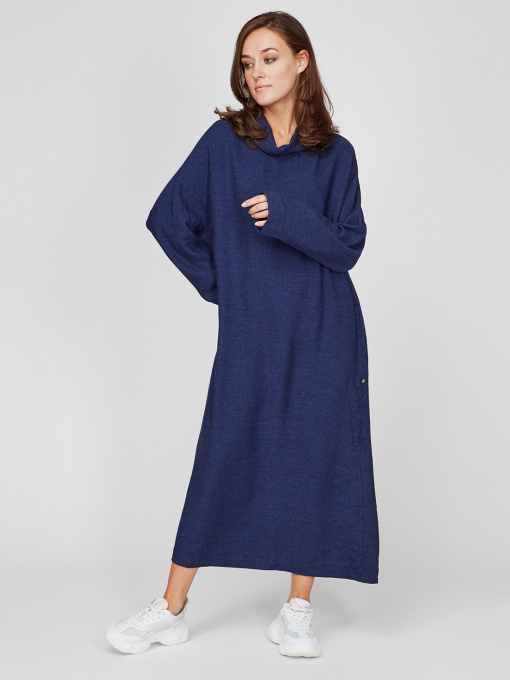 Платья Sassofono модель A201-SF-51509, ТЕМНО СИНІЙ Фото