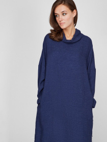 Платья Sassofono модель A201-SF-51509, ТЕМНО СИНІЙ Фото