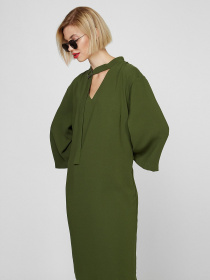 Платья Sassofono модель A201-SF-56563, ЗЕЛЕНИЙ Фото
