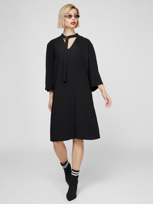 Платья Sassofono модель A201-SF-56563, ЧОРНИЙ Фото